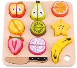 Tooky Toy Игрален комплект Tooky Toy - Дървени плодове за рязане с табла (040_TL040) - baby