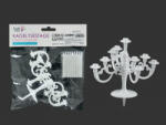 FunDrag Tortagyertya + gyertyatartó fehér 12, 5 cm X 11 cm, 9 db gyertya/csomag