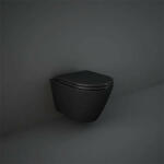 RAK Ceramics Capac WC, RAK, Feeling, cu soft close si quick release, negru mat (RSTSC3901504)