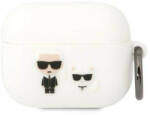  Karl Lagerfeld Airpods Pro Silicone Karl & Choupette (KLACAPSILKCW) tok, fehér - planetgsm