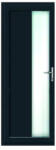 WindowMAG Usa din PVC cu geam termopan, montant vertical 1/3 tip 4, 4 camere, prag aluminiu, stanga , gri antracit , 78 x 200 cm