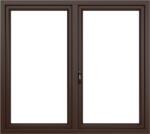 WindowMAG Fereastra PVC termopan, 4 camere, wenge, 100 x 140 cm, fix + simpla deschidere, dreapta
