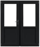 WindowMAG Usa din PVC cu geam termopan 2/3, 6 camere, Black Brown, 180×210, Prag Aluminiu, Stanga
