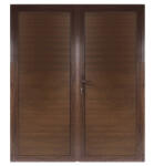 WindowMAG Usa din PVC cu panel PVC , 4 camere, Nuc, 200×210, Prag Aluminiu, Dreapta