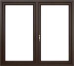WindowMAG Fereastra PVC termopan, 6 camere, mahon, 200 x 140 cm, fix + dubla deschidere, dreapta