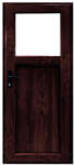 WindowMAG Usa din PVC cu geam termopan 1/3, 4 camere, Mahon, 78×188, Prag Aluminiu, Dreapta