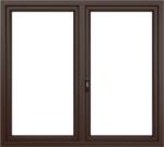 WindowMAG Fereastra PVC termopan, 4 camere, wenge, 176 x 116 cm, fix + dubla deschidere, dreapta