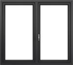 WindowMAG Fereastra PVC termopan, 4 camere, gri antracit, 176 x 116 cm, fix + simpla deschidere, dreapta