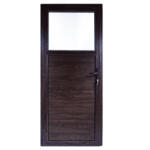WindowMAG Usa din PVC cu geam termopan 1/3 tip 1, 4 camere, prag aluminiu, stanga , wenge , 88 x 190 cm