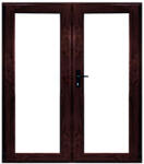WindowMAG Usa din PVC cu geam termopan 3/3, 4 camere, Mahon, 160×210, Prag Aluminiu, Dreapta