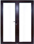 WindowMAG Usa din PVC cu geam termopan 3/3, 6 camere, Wenge, 200×210, Prag Aluminiu, Stanga