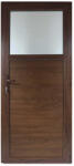 WindowMAG Usa din PVC cu geam termopan 1/3 tip 1, 4 camere, prag aluminiu, dreapta , nuc , 88 x 200 cm