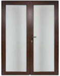 WindowMAG Usa din PVC cu geam termopan 3/3, 6 camere, Nuc, 180×210, Prag Aluminiu, Dreapta