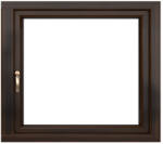 WindowMAG Fereastra PVC termopan, 4 camere, mahon, 56 x 56 cm, dubla deschidere, dreapta