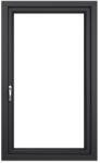 WindowMAG Fereastra PVC termopan, 4 camere, black brown, 86 x 116 cm, simpla deschidere, dreapta