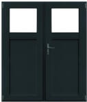 WindowMAG Usa din PVC cu geam termopan 1/3, 6 camere, Gri antracit, 200×210, Prag Aluminiu, Dreapta