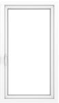WindowMAG Fereastra PVC termopan, 6 camere, alb, 86 x 116 cm, simpla deschidere, dreapta