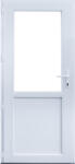 WindowMAG Usa din PVC cu geam termopan 2/3 tip 2, 4 camere, prag aluminiu, stanga , alb , 78 x 190 cm
