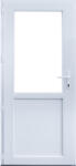 WindowMAG Usa din PVC cu geam termopan 2/3, 4 camere, Alb, 88×198, Prag PVC, Stanga