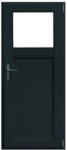 WindowMAG Usa din PVC cu geam termopan 1/3, 4 camere, Gri antracit, 77×202, Prag PVC, Dreapta