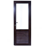 WindowMAG Usa din PVC cu geam termopan 2/3, 4 camere, Wenge, 97×197, Prag Aluminiu, Dreapta