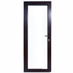WindowMAG Usa din PVC cu geam termopan 3/3, 6 camere, Wenge, 88×198, Prag Aluminiu, Stanga