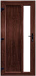 WindowMAG Usa din PVC cu geam termopan, montant vertical 1/3 tip 4, 4 camere, prag aluminiu, stanga , mahon , 68 x 200 cm