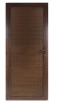 WindowMAG Usa din PVC cu panel tip 5, 4 camere, prag aluminiu, stanga , nuc , 98 x 190 cm