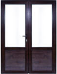 WindowMAG Usa din PVC cu geam termopan 2/3, 4 camere, Wenge, 160×210, Prag Aluminiu, Stanga