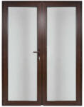 WindowMAG Usa din PVC cu geam termopan 3/3, 6 camere, Nuc, 180×210, Prag PVC, Stanga