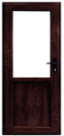 WindowMAG Usa din PVC cu geam termopan 2/3 tip 2, 6 camere, prag aluminiu, stanga , mahon , 78 x 200 cm