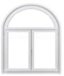 WindowMAG Fereastra PVC termopan cu arcada, 6 camere, alb, 120 x 180 cm, simpla deschidere + dubla deschidere
