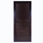 WindowMAG Usa din PVC cu panel tip 5, 6 camere, prag aluminiu, dreapta , wenge , 78 x 200 cm