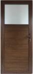 WindowMAG Usa din PVC cu geam termopan 1/3 tip 1, 6 camere, prag pvc, stanga , nuc , 88 x 190 cm