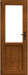 WindowMAG Usa din PVC cu geam termopan 2/3, 6 camere, Stejar auriu, 87×202, Prag PVC, Stanga