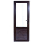 WindowMAG Usa din PVC cu geam termopan 2/3 tip 2, 4 camere, prag pvc, stanga , wenge , 78 x 200 cm