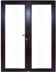 WindowMAG Usa din PVC cu geam termopan 3/3, 6 camere, Wenge, 160×210, Prag Aluminiu, Stanga