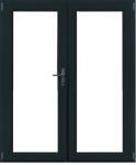 WindowMAG Usa din PVC cu geam termopan 3/3, 6 camere, Gri antracit, 200×210, Prag Aluminiu, Stanga