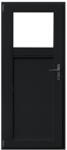 WindowMAG Usa din PVC cu geam termopan 1/3 tip 1, 4 camere, prag aluminiu, stanga , black brown , 98 x 190 cm