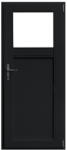 WindowMAG Usa din PVC cu geam termopan 1/3 tip 1, 4 camere, prag aluminiu, dreapta , black brown , 98 x 200 cm