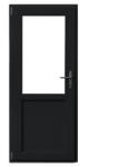 WindowMAG Usa din PVC cu geam termopan 2/3, 4 camere, Black Brown, 78×205, Prag Aluminiu, Stanga