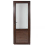 WindowMAG Usa din PVC cu geam termopan 2/3, 4 camere, Nuc, 98×198, Prag Aluminiu, Stanga