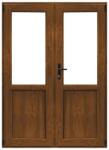 WindowMAG Usa din PVC cu geam termopan 2/3, 6 camere, Stejar auriu, 200×210, Prag PVC, Dreapta