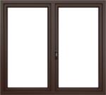 WindowMAG Fereastra PVC termopan, 6 camere, wenge, 100 x 140 cm, fix + dubla deschidere, dreapta