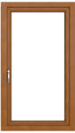 WindowMAG Fereastra PVC termopan, 6 camere, stejar auriu, 71 x 116 cm, dubla deschidere, dreapta