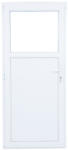 WindowMAG Usa din PVC cu geam termopan 1/3, 6 camere, Alb, 97×197, Prag Aluminiu, Stanga