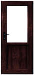 WindowMAG Usa din PVC cu geam termopan 2/3 tip 2, 6 camere, prag pvc, dreapta , mahon , 78 x 190 cm