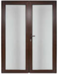 WindowMAG Usa din PVC cu geam termopan 3/3, 4 camere, Nuc, 180×210, Prag Aluminiu, Dreapta