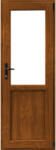 WindowMAG Usa din PVC cu geam termopan 2/3 tip 2, 4 camere, prag pvc, dreapta , stejar auriu , 98 x 190 cm