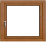 WindowMAG Fereastra PVC termopan, 6 camere, stejar auriu, 56 x 56 cm, simpla deschidere, dreapta